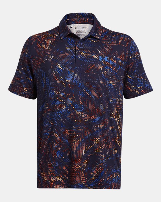 Men's UA Playoff 3.0 Printed Polo in Blue image number 4